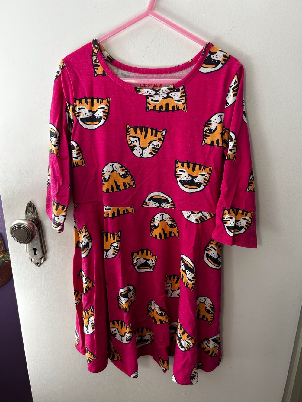 Cat & Jack Hot Pink Tiger Face Nightdress